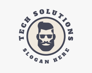 Hipster Sunglasses Gentleman Logo