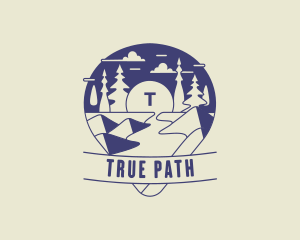 Mountain Pathway Destination logo design