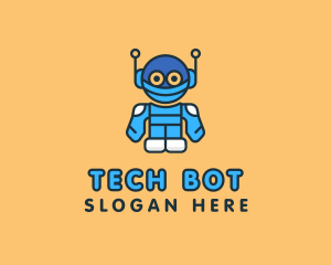 Tech Robot Character logo design