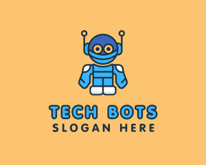 Tech Robot Character logo design