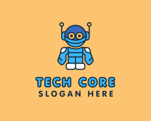 Tech Robot Character logo design