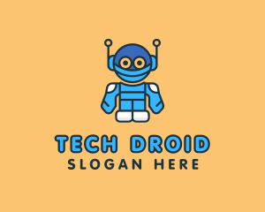 Tech Robot Character logo design