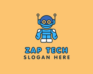 Tech Robot Character logo design