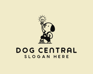 Dog Lighting Electricity  logo design