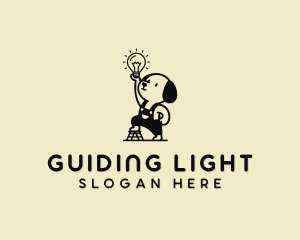 Dog Lighting Electricity  logo design