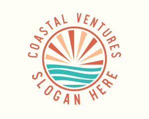 Sea Sunset Travel logo design