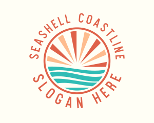 Sea Sunset Travel logo design