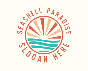 Sea Sunset Travel logo design