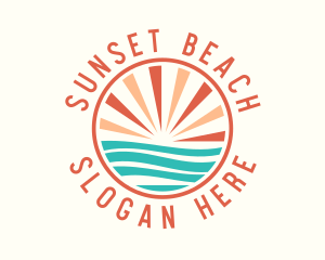 Sea Sunset Travel logo design