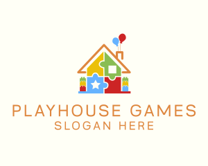 Playhouse Puzzle Toy logo design