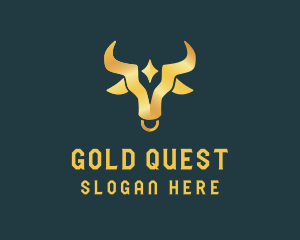 Gold Ox Star Emblem logo design