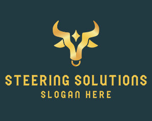 Gold Ox Star Emblem logo design