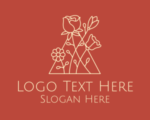 Minimalist Flower Arrangement logo design