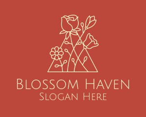 Minimalist Flower Arrangement logo design