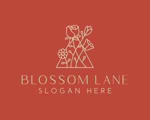 Minimalist Flower Arrangement logo design