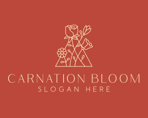 Minimalist Flower Arrangement logo design