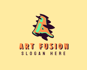 Graffiti Art Letter A logo