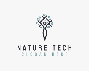 Forestry Environmental Woman Tree logo design