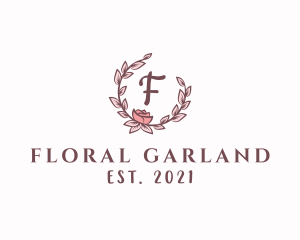 Garden Floral Garland  logo design