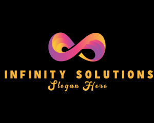 Retro Infinity Loop logo design