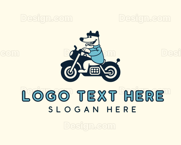 Dog Motorcycle Biker Logo