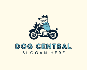 Dog Motorcycle Biker logo design