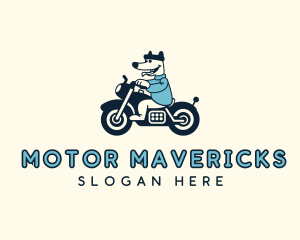 Dog Motorcycle Biker logo design