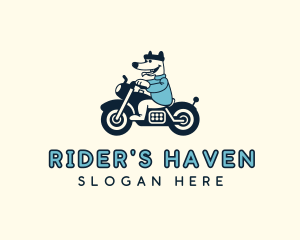 Dog Motorcycle Biker logo