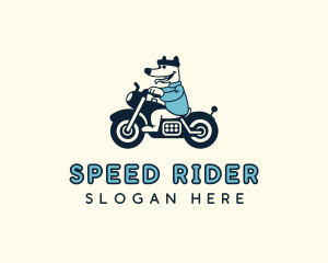 Dog Motorcycle Biker logo