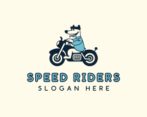 Dog Motorcycle Biker logo