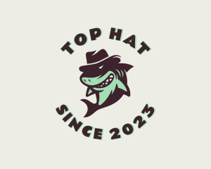 Top Hat Shark Apparel logo design