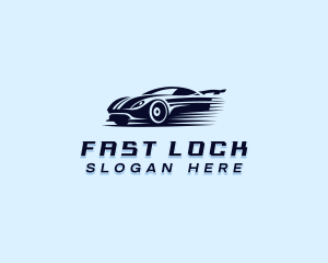 Racecar Fast Racing logo design