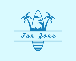 Surf Board Beach Resort logo design