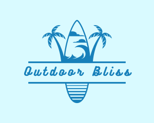 Surf Board Beach Resort logo design