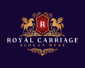 Royal Horse Shield logo design