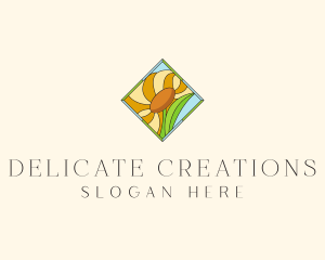 Sunflower Stained Glass  logo design