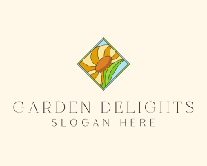 Sunflower Stained Glass  logo design