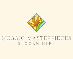 Sunflower Stained Glass  logo design