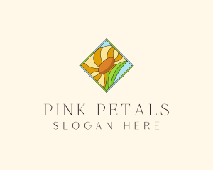 Sunflower Stained Glass  logo design