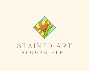 Sunflower Stained Glass  logo design