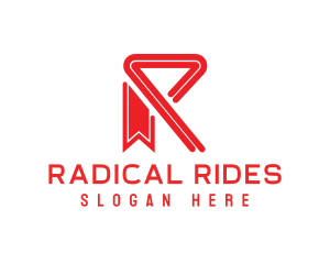 Red R Ribbon logo design