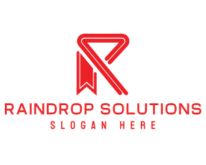 Red R Ribbon logo design