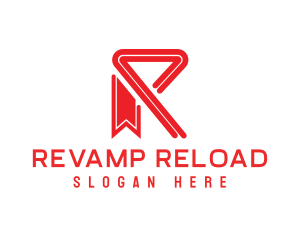 Red R Ribbon logo design