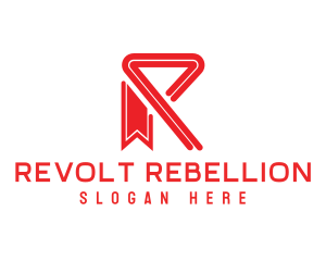 Red R Ribbon logo design