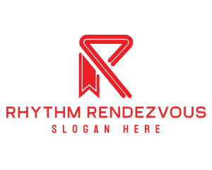 Red R Ribbon logo design