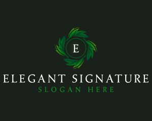 Natural Organic Leaf logo design