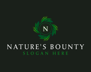 Natural Organic Leaf logo design