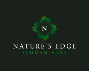 Natural Organic Leaf logo design