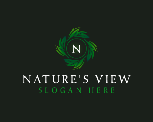 Natural Organic Leaf logo design