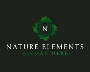 Natural Organic Leaf logo design